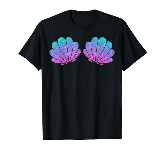 Sea Shell Mermaid Summer Costume Beach Vibes Birthday Party T-Shirt