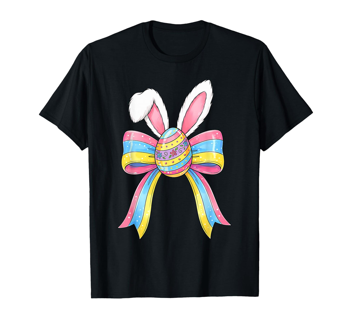 Girls Easter Cute Coquette Bow Egg Easter Kids Girls Women T-Shirt