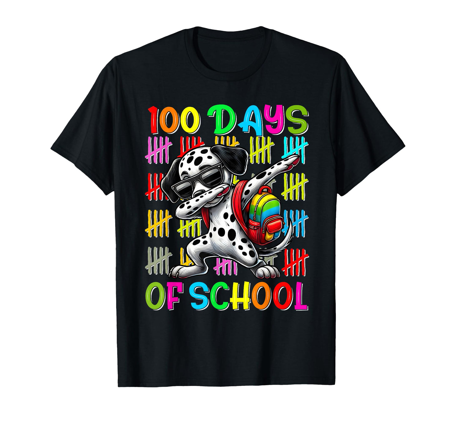 100 Days of School Dalmatian 100 Days Smarter Dalmatian T-Shirt