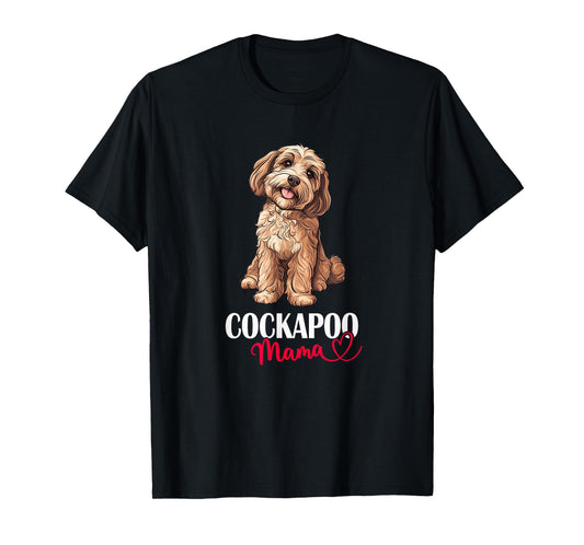 Womens Cute Illustration for Owners Lovers Mom Cockapoo Mama T-Shirt