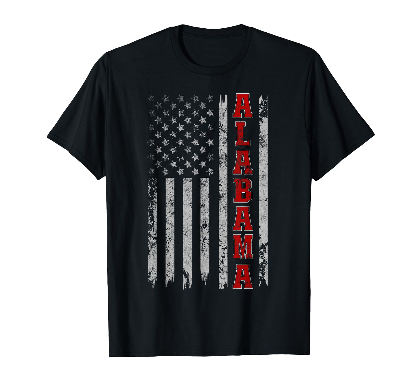 Alabama - Vintage Patriotic USA Flag Football Season T-Shirt