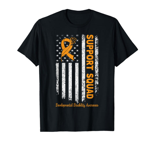 Developmental Disability Awareness Support Squad Wear Orange T-Shirt