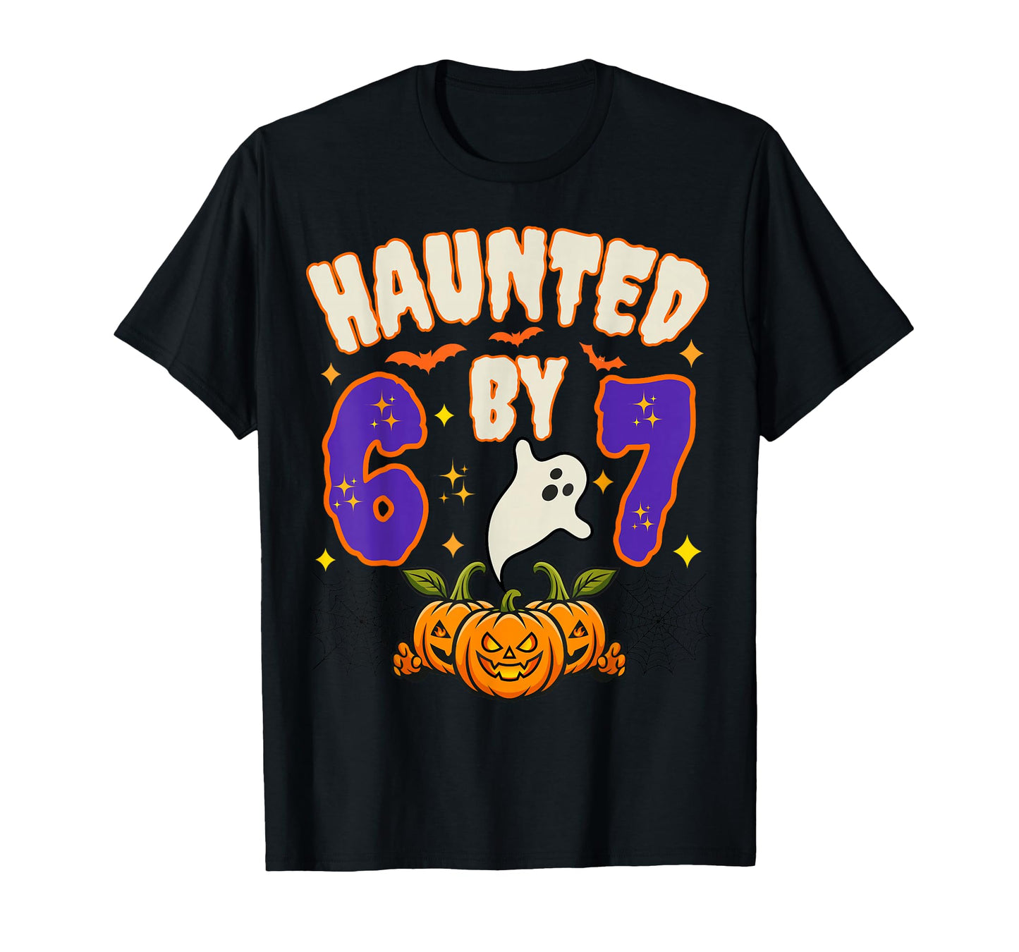 Halloween Haunted by 6 7 Six Seven Gen Alpha Z 67 Meme T-Shirt