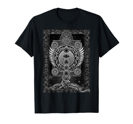 Sacred Geometry Esoteric Spiritual Psychedelic Flower Occult T-Shirt