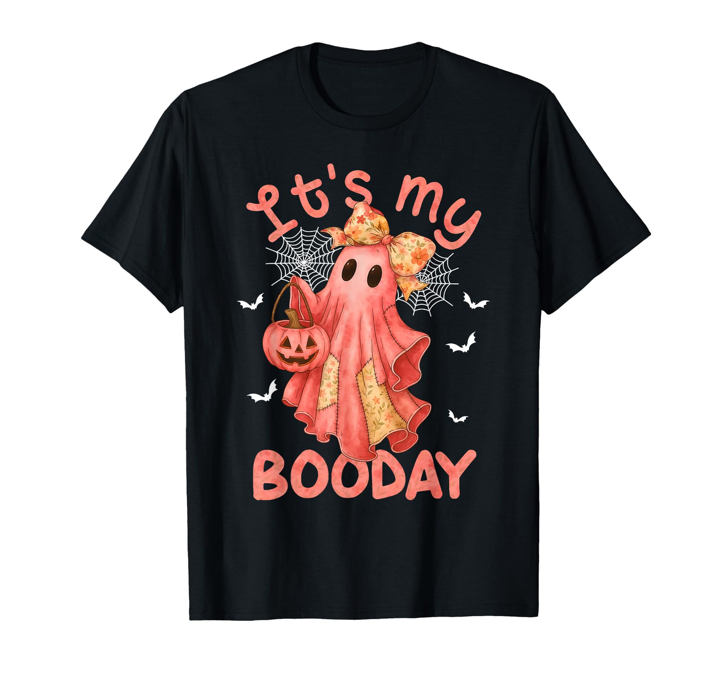 Its My Boo Day Halloween Pink Denim Birthday Ghost for Girl T-Shirt
