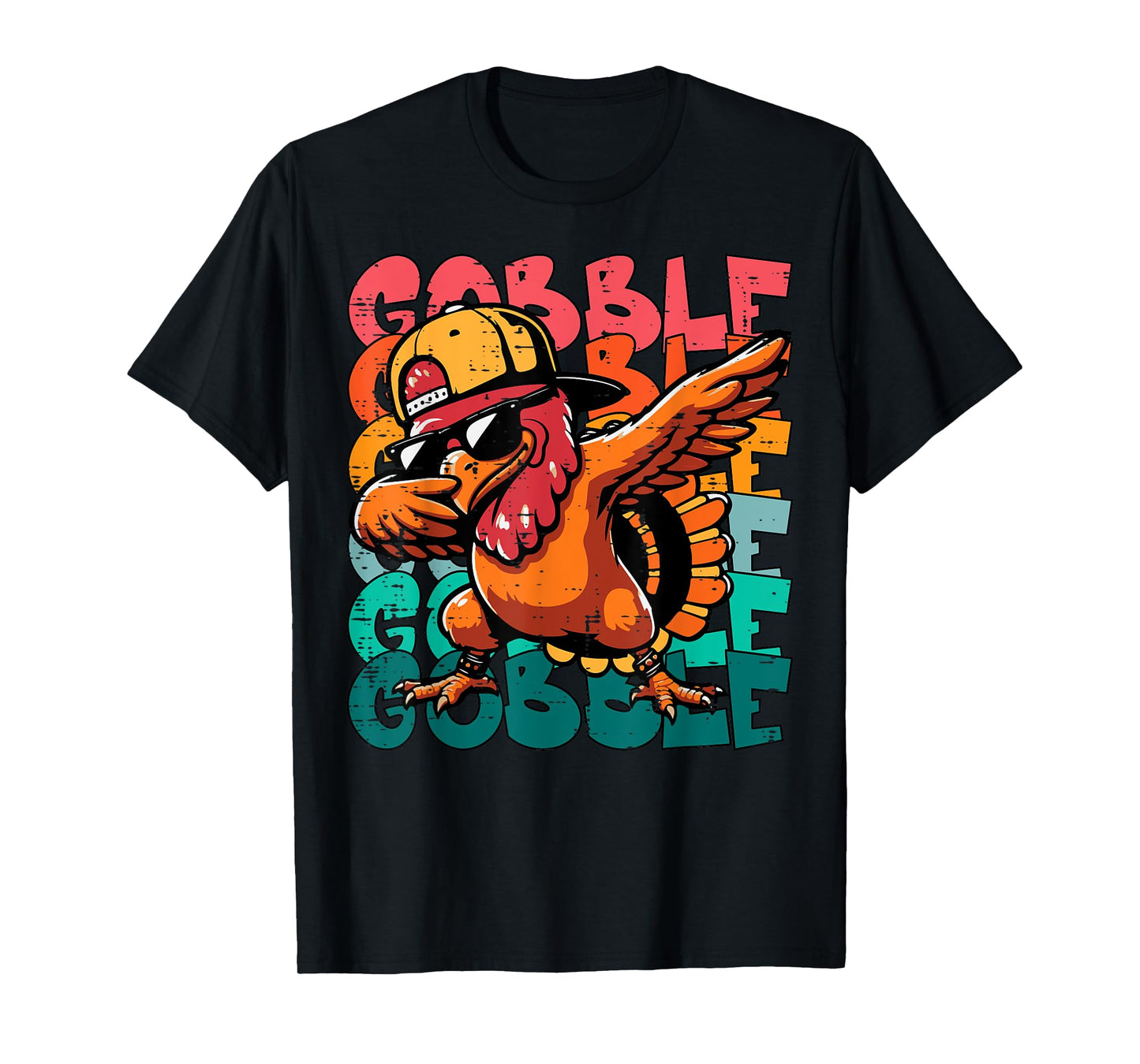 Thanksgiving Turkey Dab Gobble Funny Toddler Boys Kids Youth T-Shirt