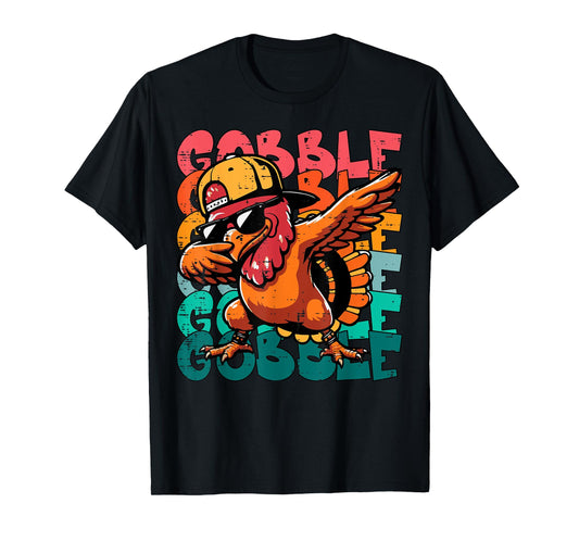 Thanksgiving Turkey Dab Gobble Funny Toddler Boys Kids Youth T-Shirt