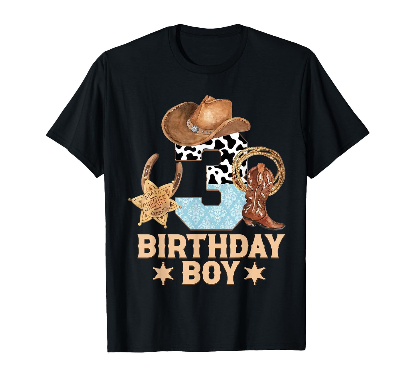 Western Family Birthday Boy Shirt 4 Cowboy 3rd Birthday T-Shirt