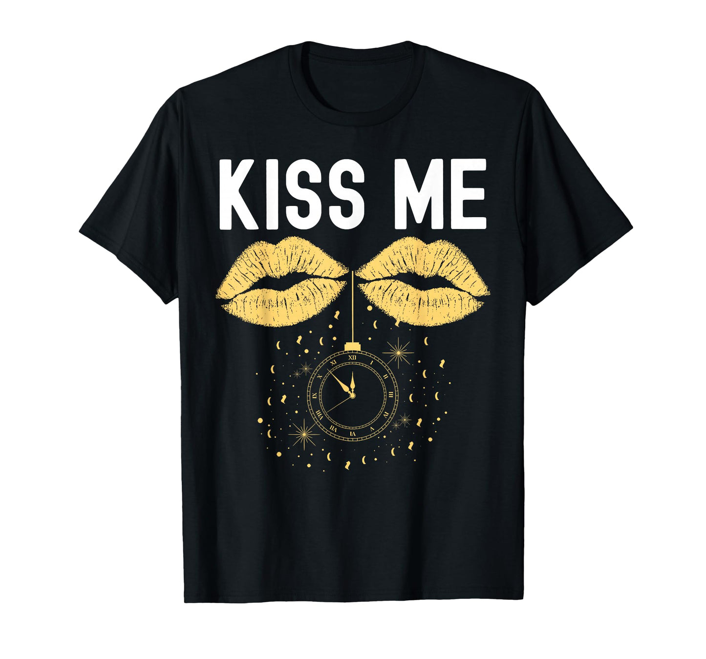 Funny Blow Me Kiss Me Happy New Year Couple Matching T-Shirt