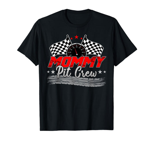 Mommy Pit Crew Race Car Birthday Family Racing Adult Women T-Shirt