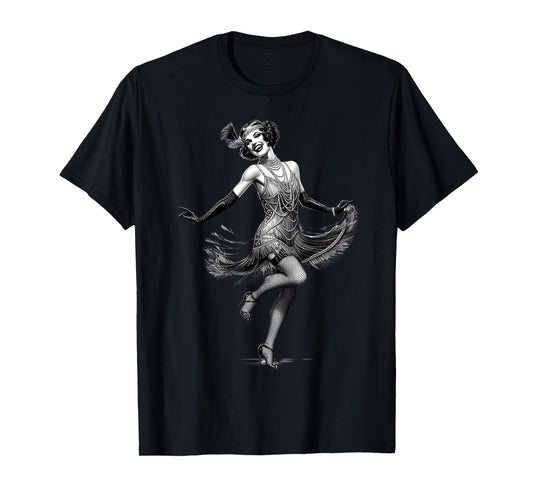 ROARING 1920's Great, Gatsby Glamorous Woman Flapper T-Shirt