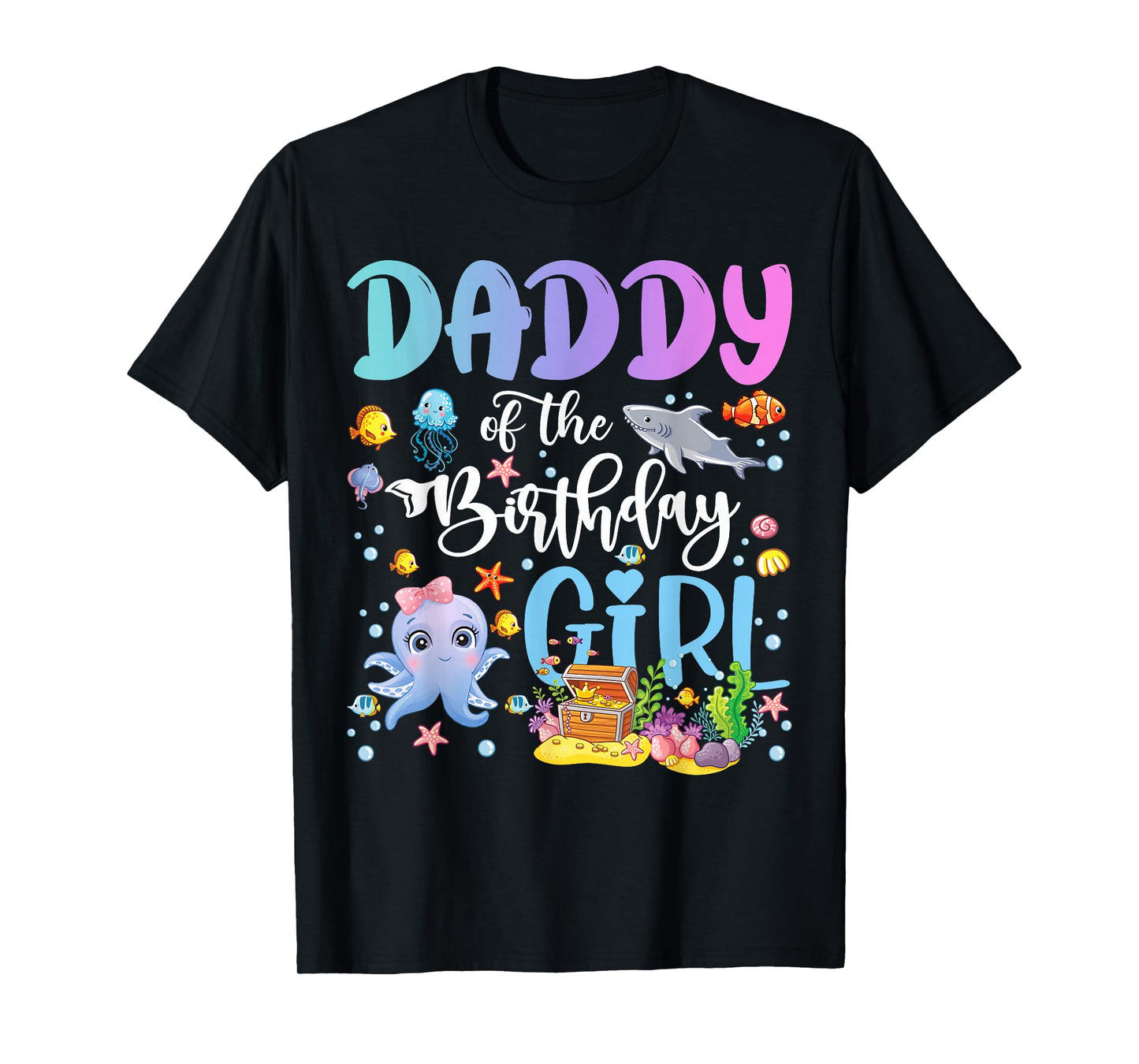 Daddy of The Birthday Girl Sea Fish Ocean Aquarium T-Shirt