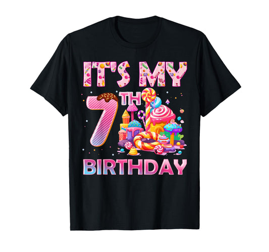 It’s My 7th Birthday Sweet Candy 7 Years Old T-Shirt