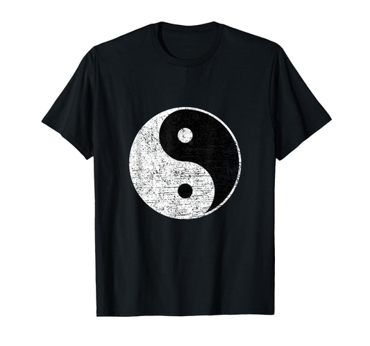 Yin And Yang Black White Abstract Asian Art Style Yoga Gift T-Shirt