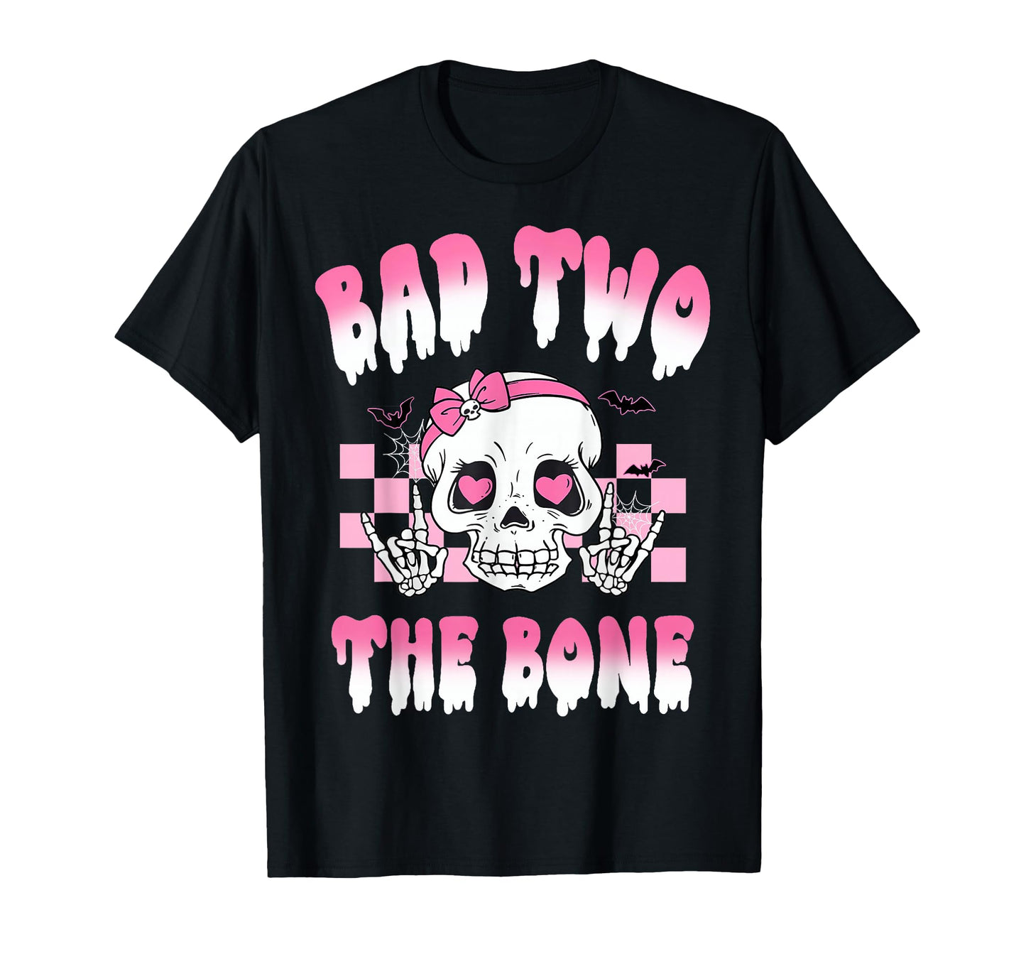Bad Two The Bone Party Decorations 2 Years Old Birthday Kids T-Shirt