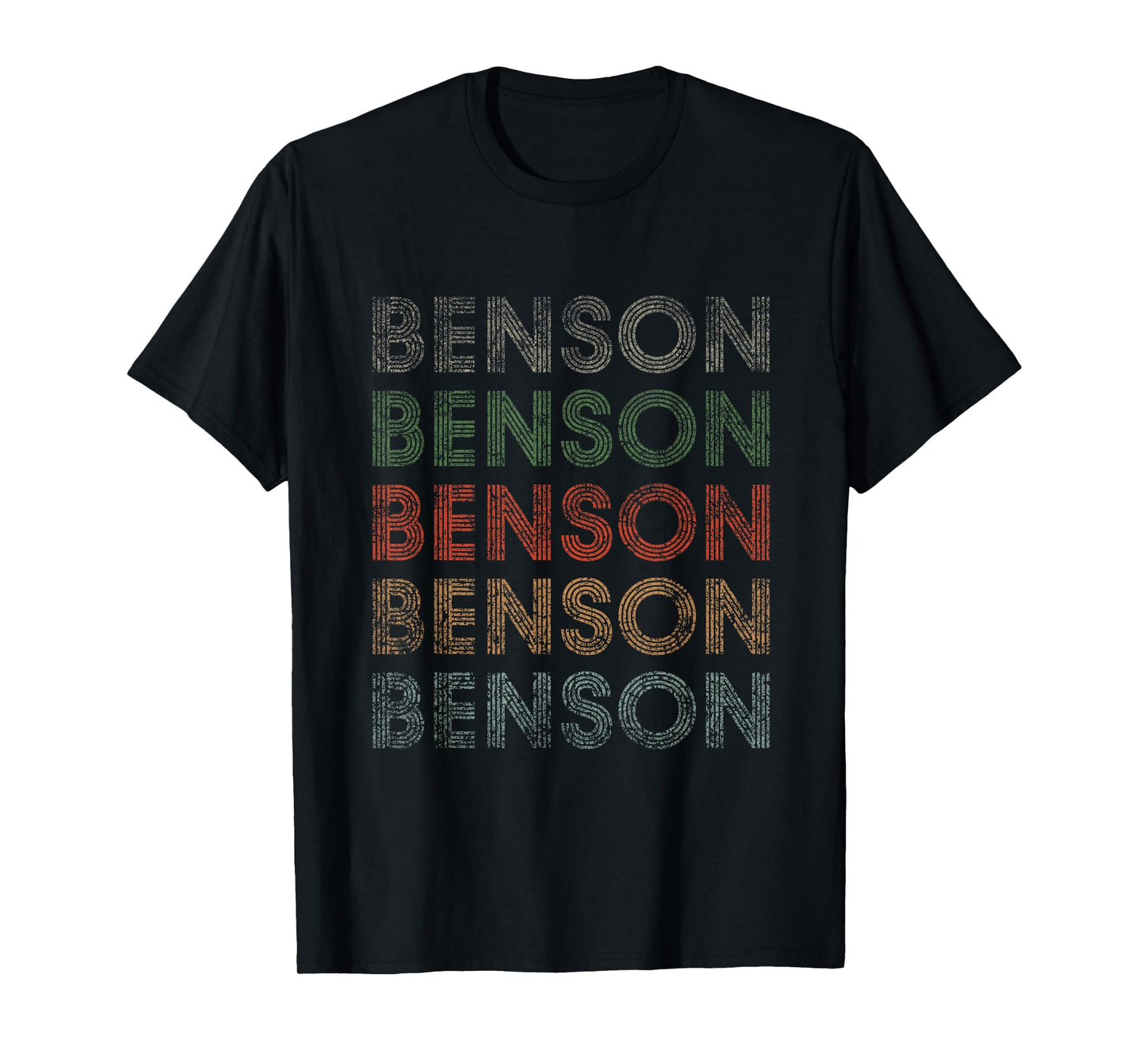 Benson First Name Grunge Style Vintage Retro T-Shirt
