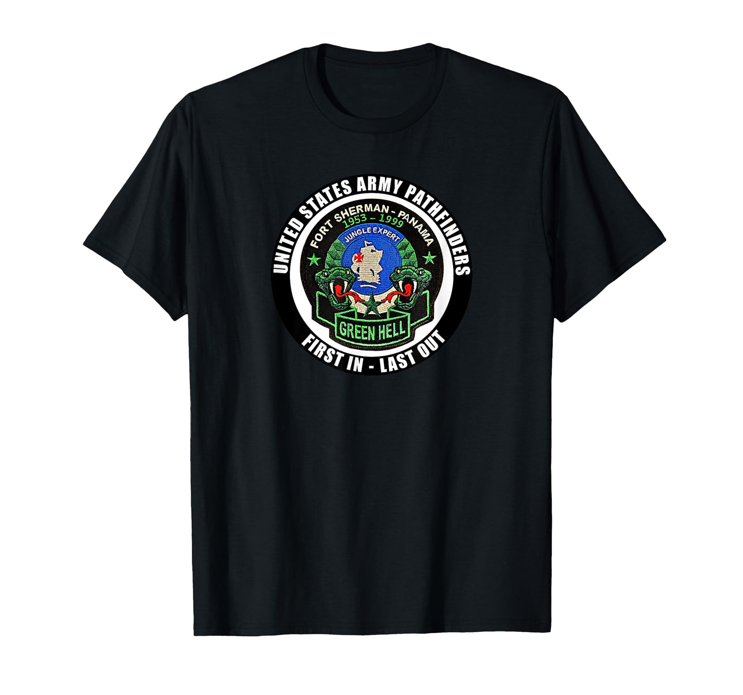 Fort Sherman Panama Jungle Warfare School Pathfinder Veteran T-Shirt