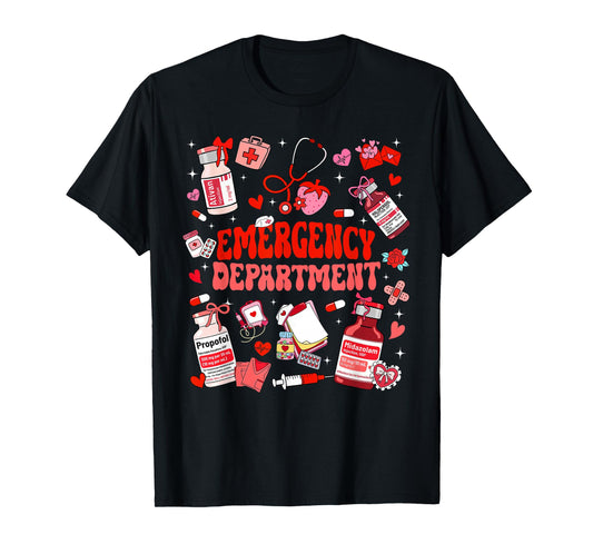 Valentine Nurse Emergency Department ER ED Nurse Women T-Shirt