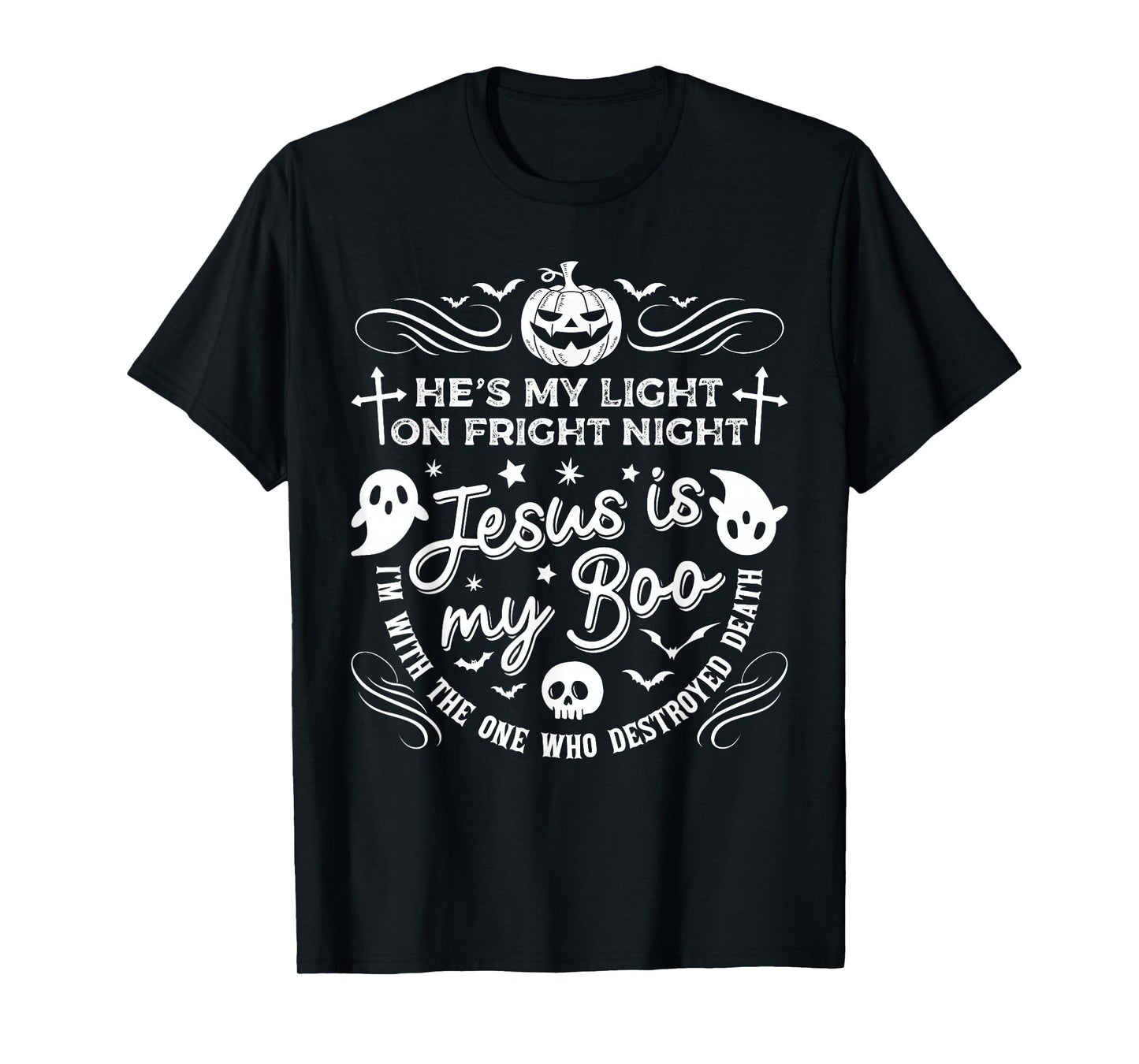 Jesus is My Boo Christian Halloween Ghost Pumpkin Funny T-Shirt