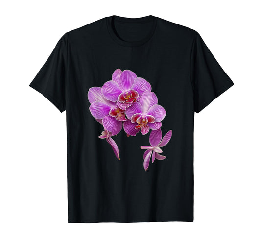 Magenta Watercolor Vanda Orchid Flower Shapes Mania Orchid T-Shirt