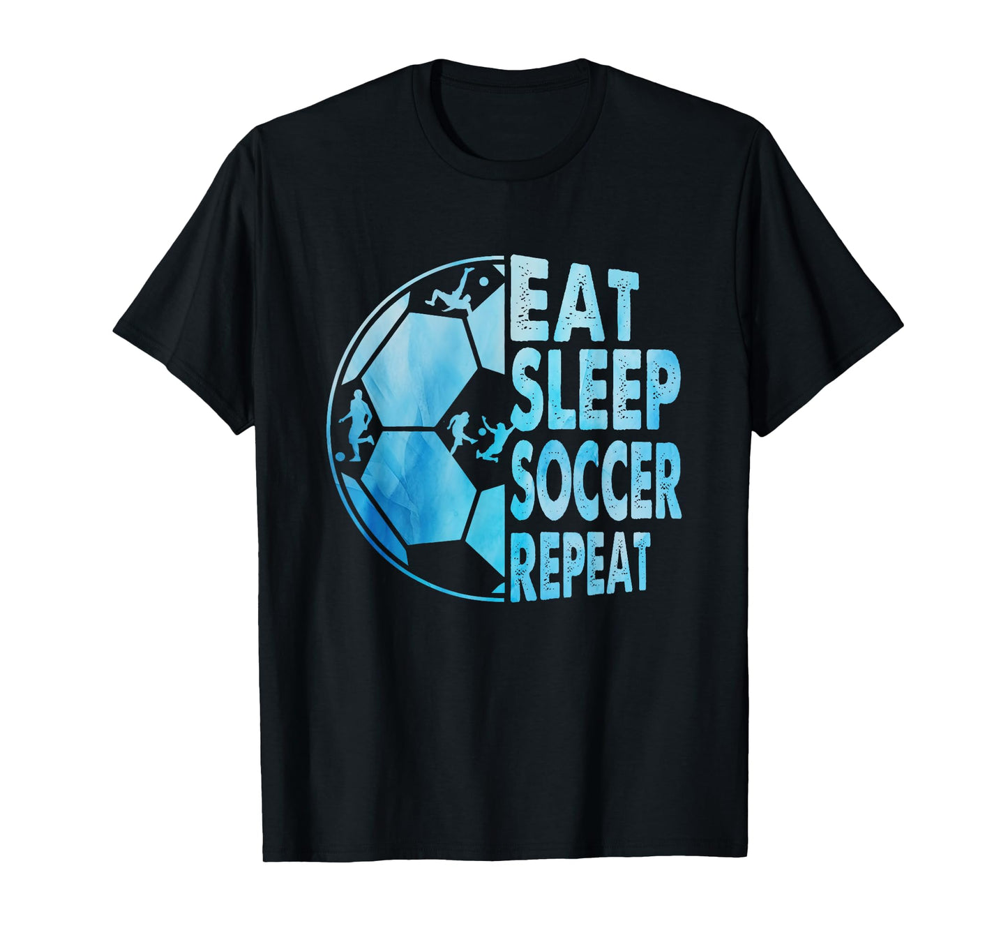 Eat Sleep Soccer Repeat For Youth Girls Kids Boys Purple T-Shirt