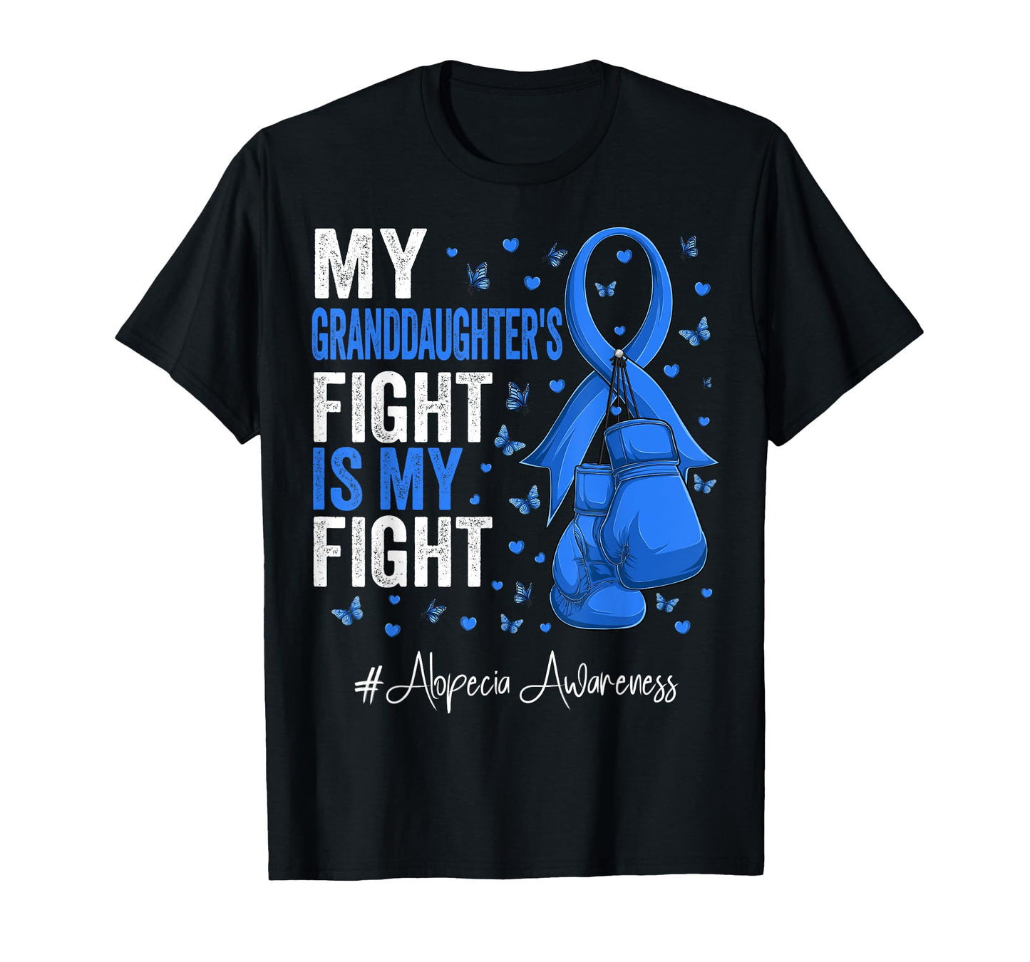 Blue Ribbon Granddaughter Alopecia Awareness T-Shirt