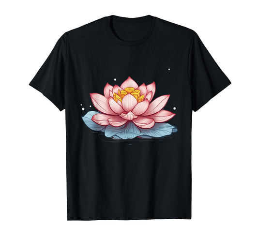 Lotus Design for Women Men Flower Graphic T-Shirt