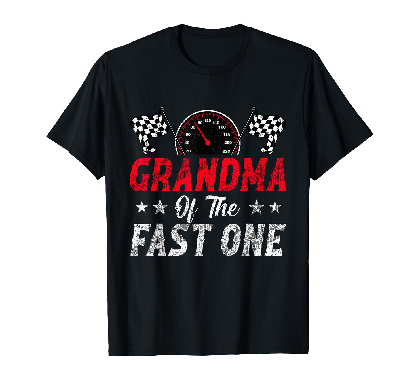 Grandma Of The Fast One 1st Birthday Racing Car Family T-Shirt
