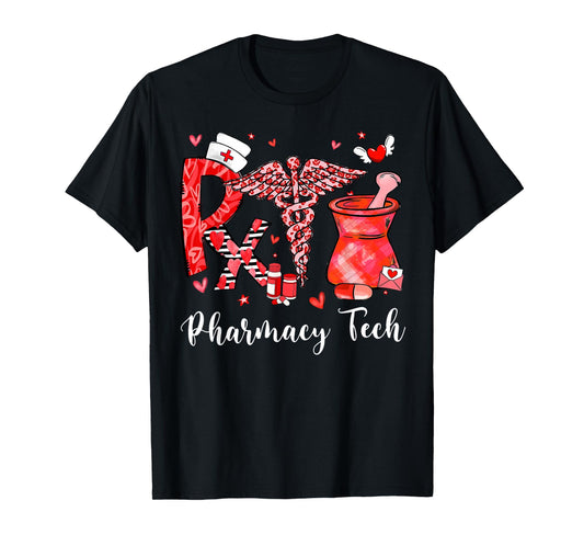 Rx Nurse Pharmacy Tech Valentines Day PharmD Pharmacist T-Shirt
