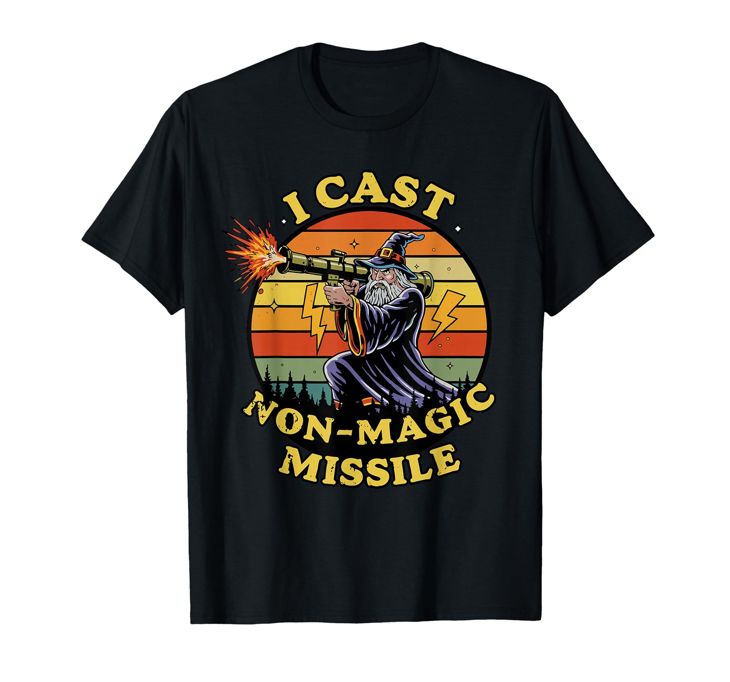 I Cast Non-Magic Missile Funny Wizard Parody Meme Womens Men T-Shirt