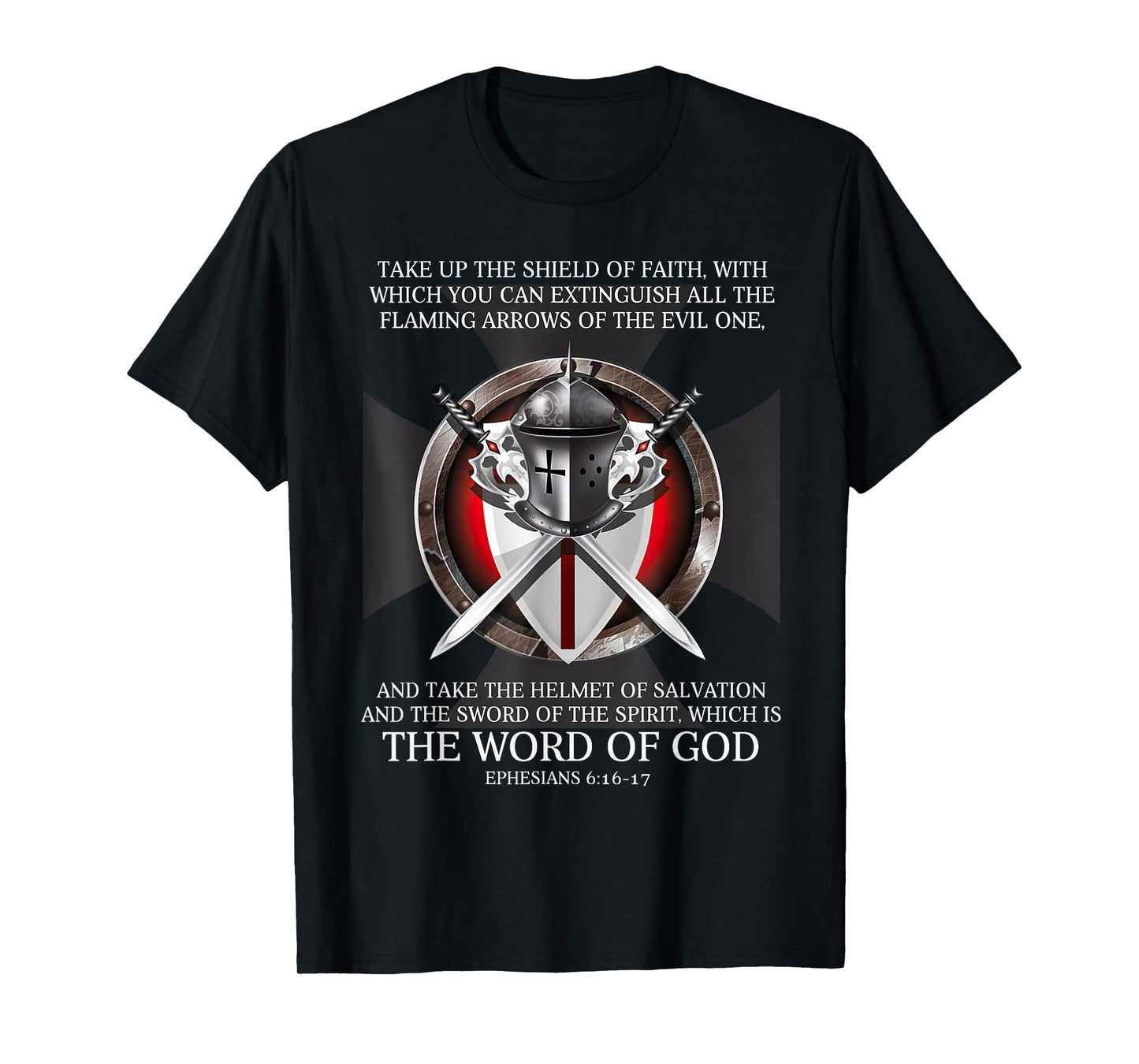 Knight Templar Christian Warrior The Shield of Faith T-Shirt