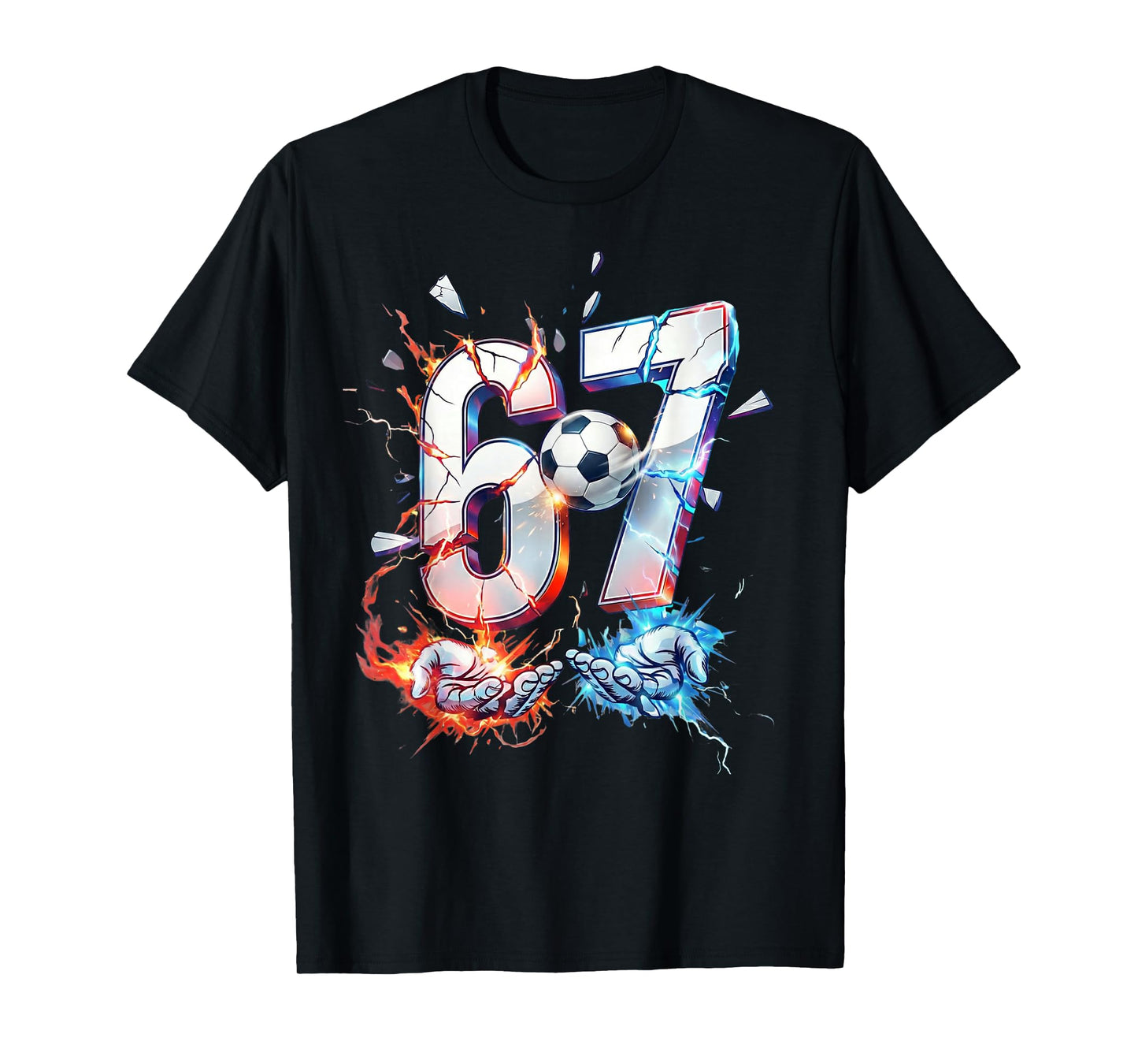 67 Soccer Six Seven Soccer 6 7 Kids Boys Girls Funny T-Shirt