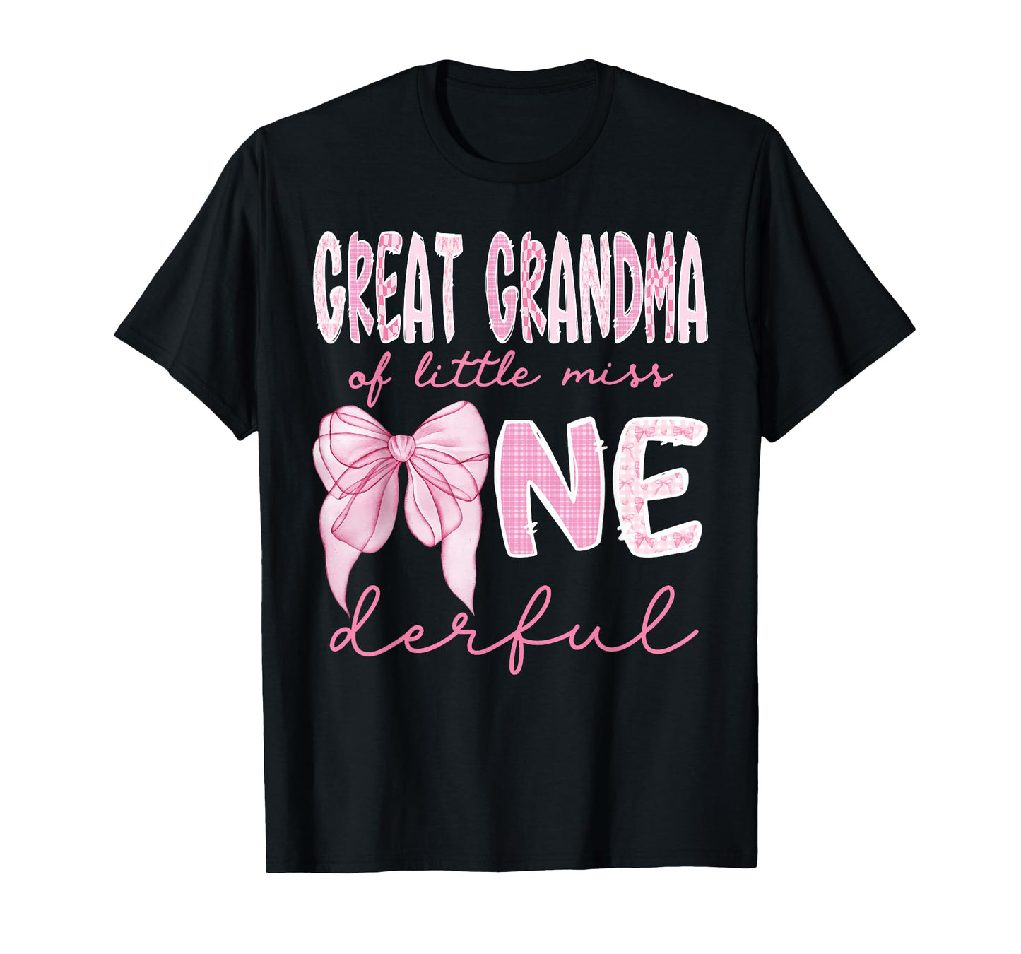 Great Grandma of Little Miss Onederful First Birthday Girl T-Shirt