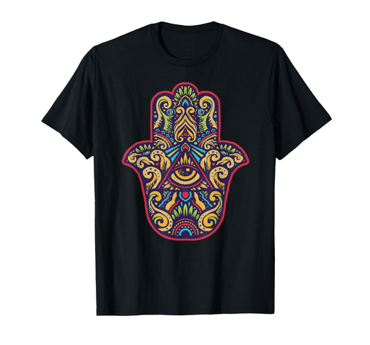 Spiritual Mystic Eye Third Eye All Seeing Eye Hamsa Hand T-Shirt