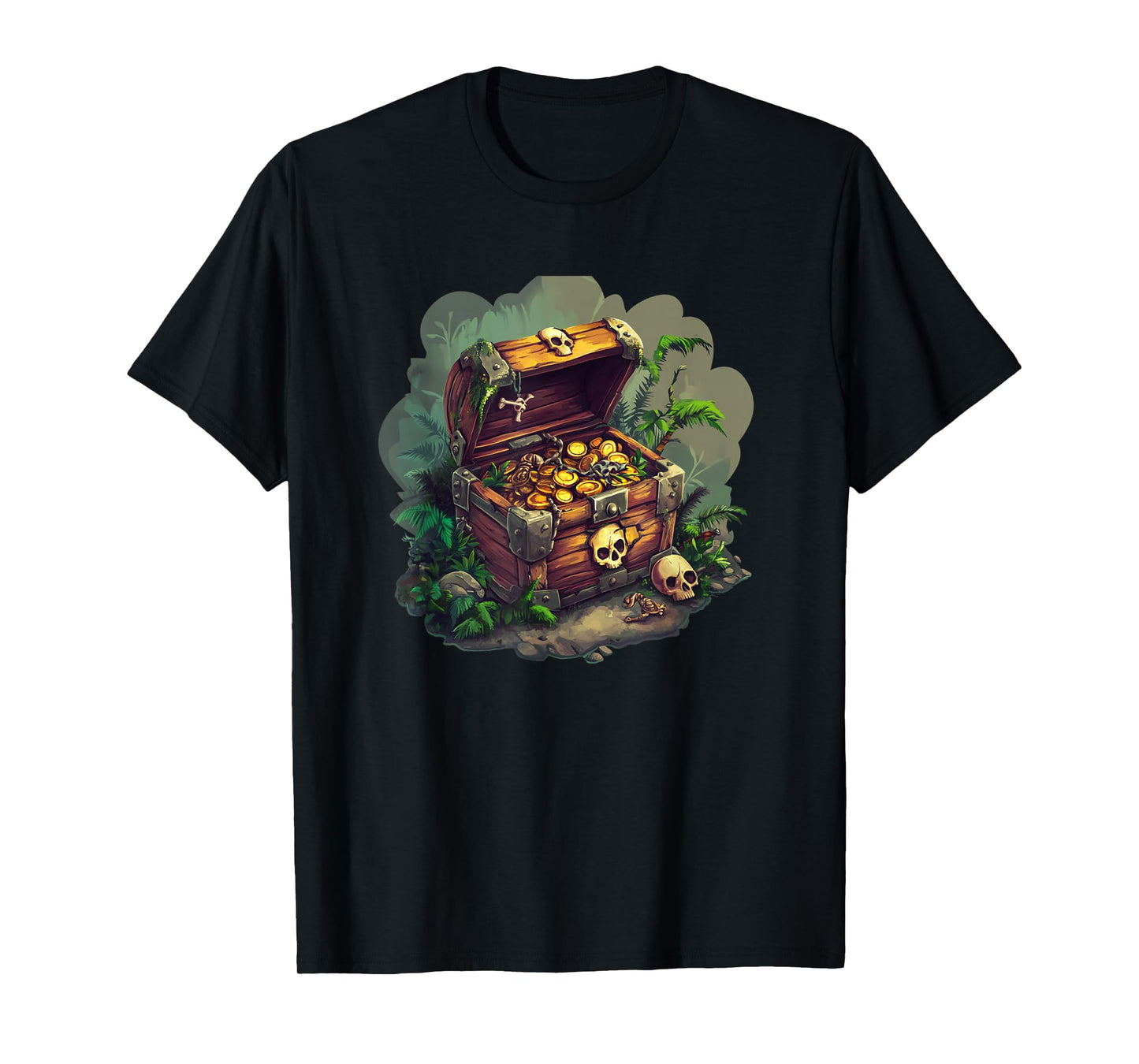 Buried Pirate Chest Awaiting Your Treasure Hunt T-Shirt