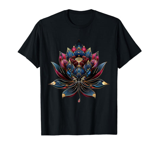 Lotus Flower Vintage Japanese Zen Buddhist Buddhism Yoga T-Shirt