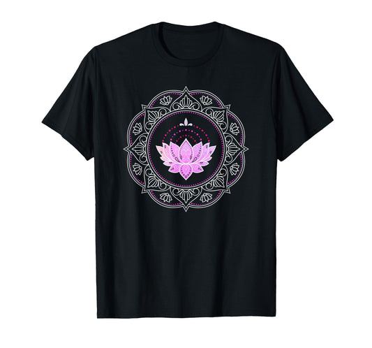 Lotus flower mandala yoga lotus design lotus flower T-Shirt