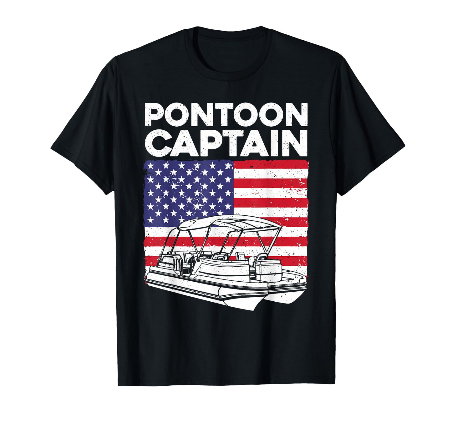 Funny Pontoon Captain Art for Men Women Pontoon Boat Owner T-Shirt
