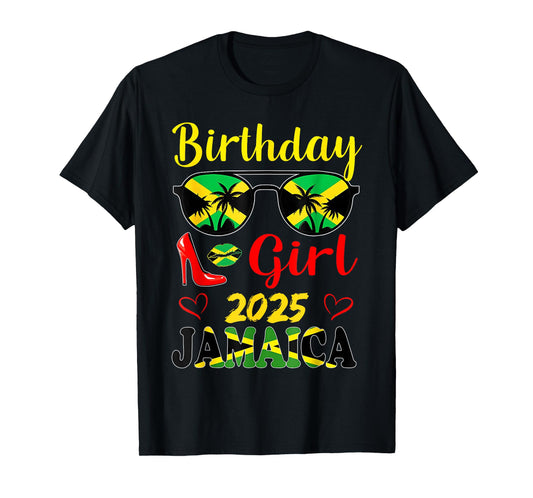 Jamaica Birthday Girls 2025 Birthday Party Squad Girls Trip T-Shirt