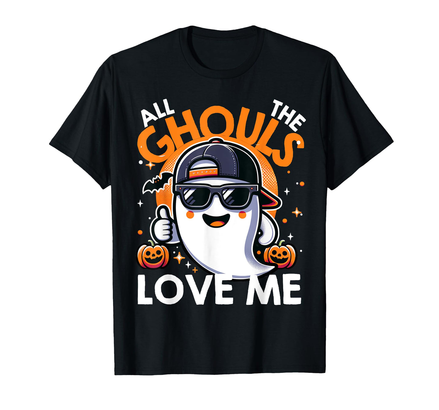 All The Ghouls Love Me Halloween Ghost Kids Boys Toddler T-Shirt
