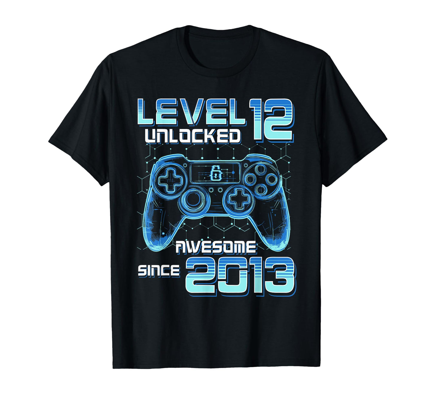 Level 12 Unlocked Video Game Party 12th Birthday Gamer Boys T-Shirt