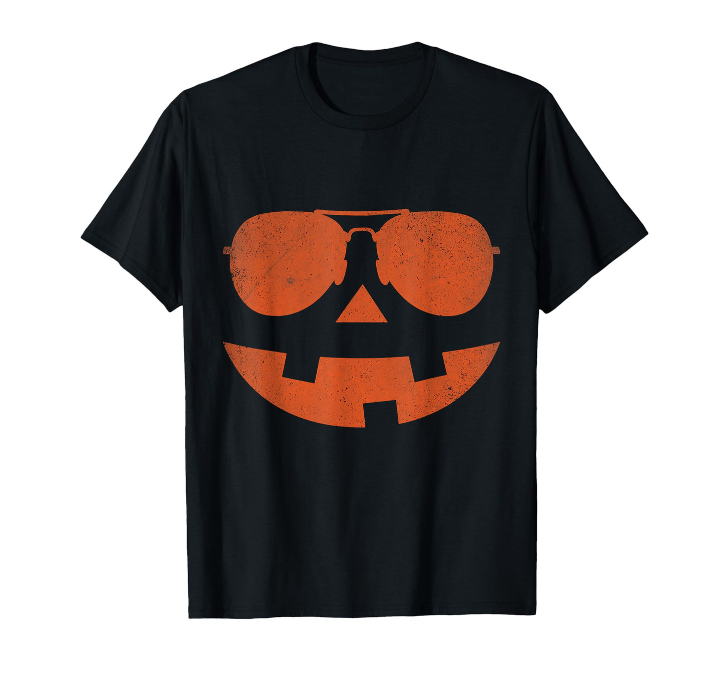 Jack O Lantern Sunglasses Pumpkin Face Halloween Costume T-Shirt