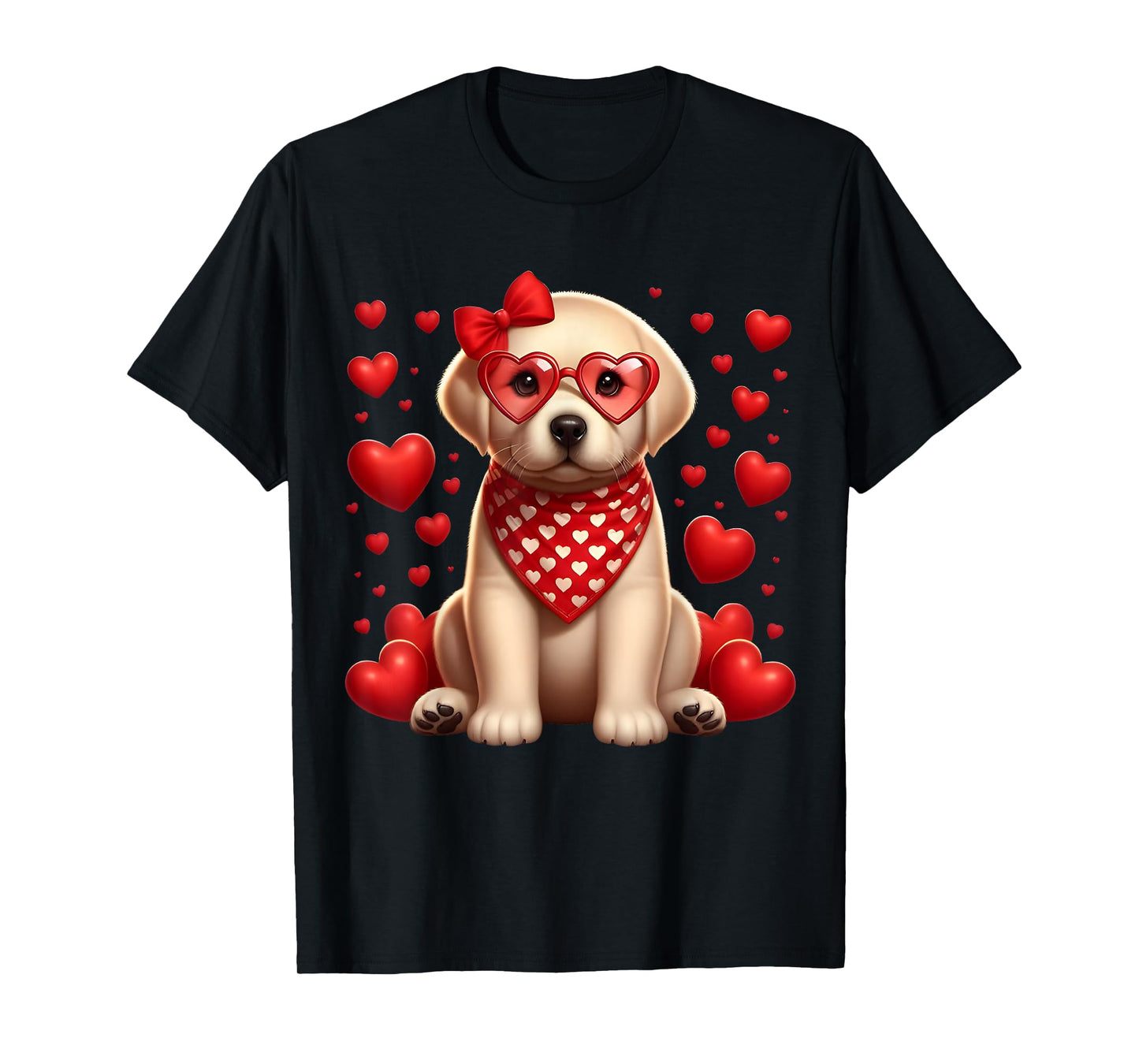 Cute Labrador Retriever Owner Valentines Day Heart Dog Lover T-Shirt