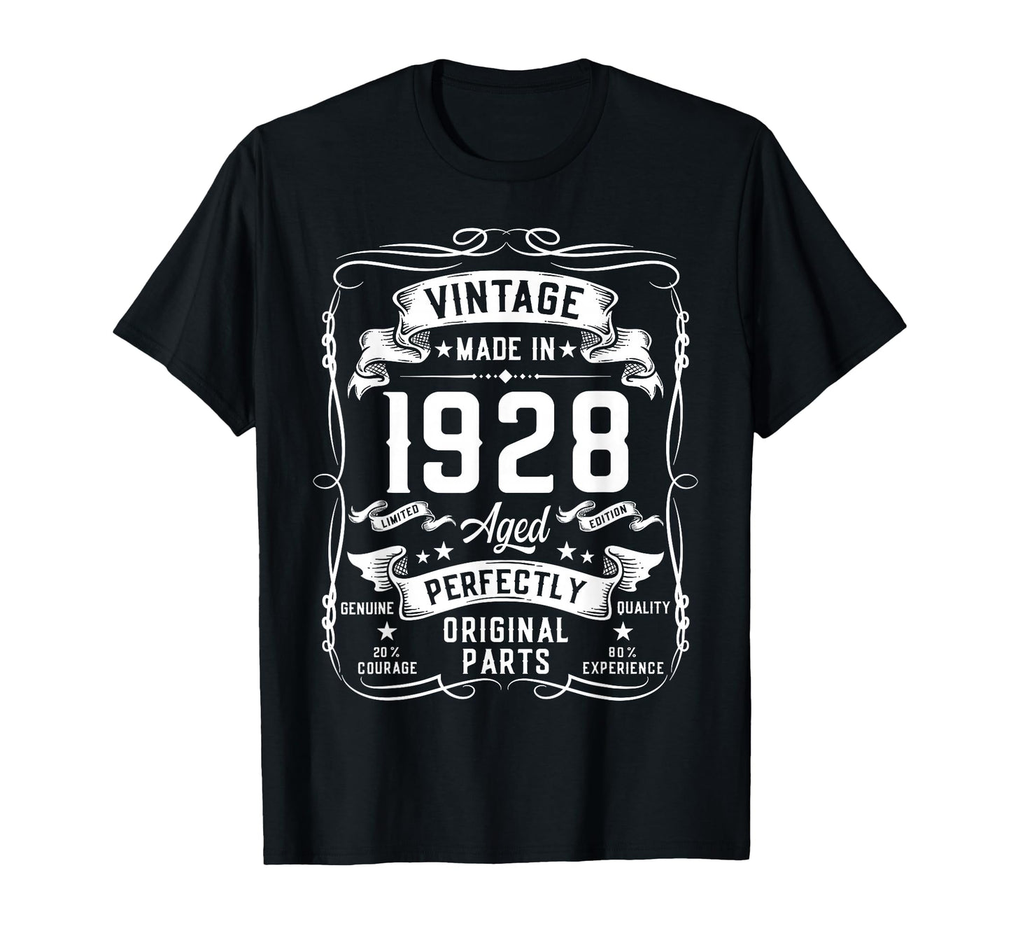 Vintage 1928 98yr 98th Birthday Gifts for Men 98 Years Old T-Shirt