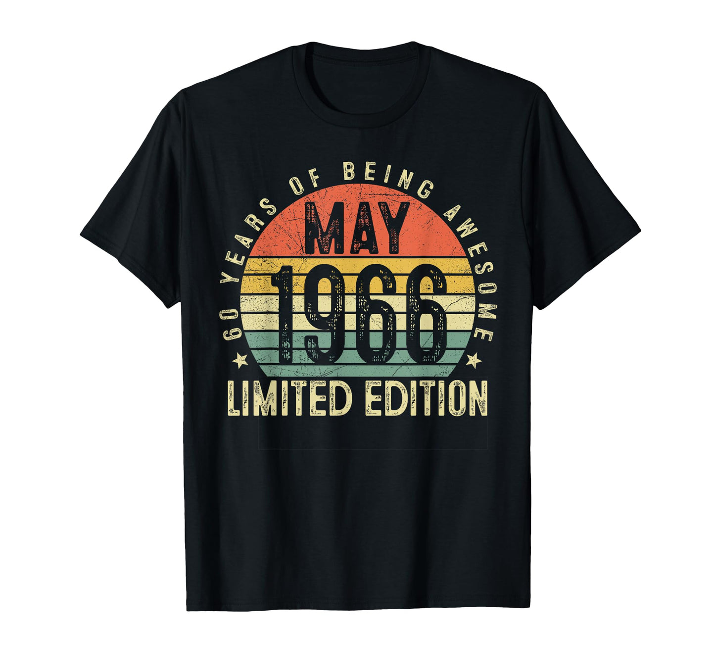 60 Year Old Vintage Born in May 1966 60th Birthday Men Women T-Shirt