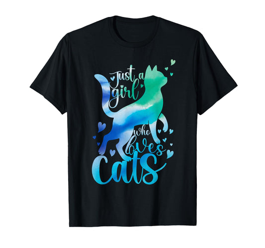 Kitty Just A Girl Who Loves Cats Cute Cat Lover Meow Pet Cat T-Shirt