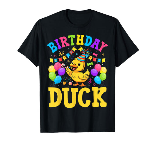 Birthday Duck Kids Girls Boys Bday Party Family T-Shirt