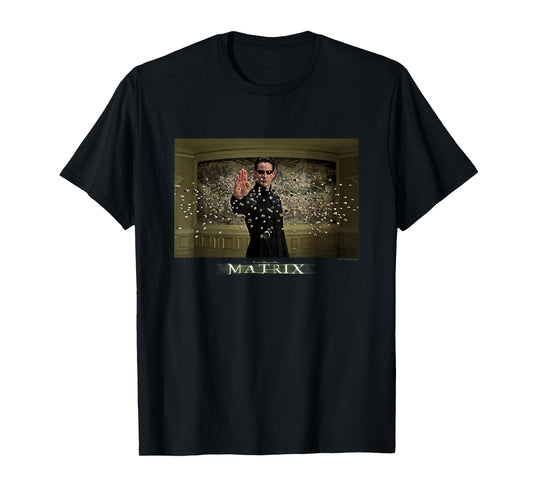 The Matrix Neo Stopping Bullets Frame Panel T-Shirt