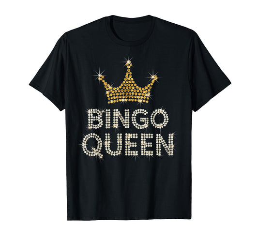 Bingo Queen Bingo Player Game Party Funny Women Girls Cute T-Shirt