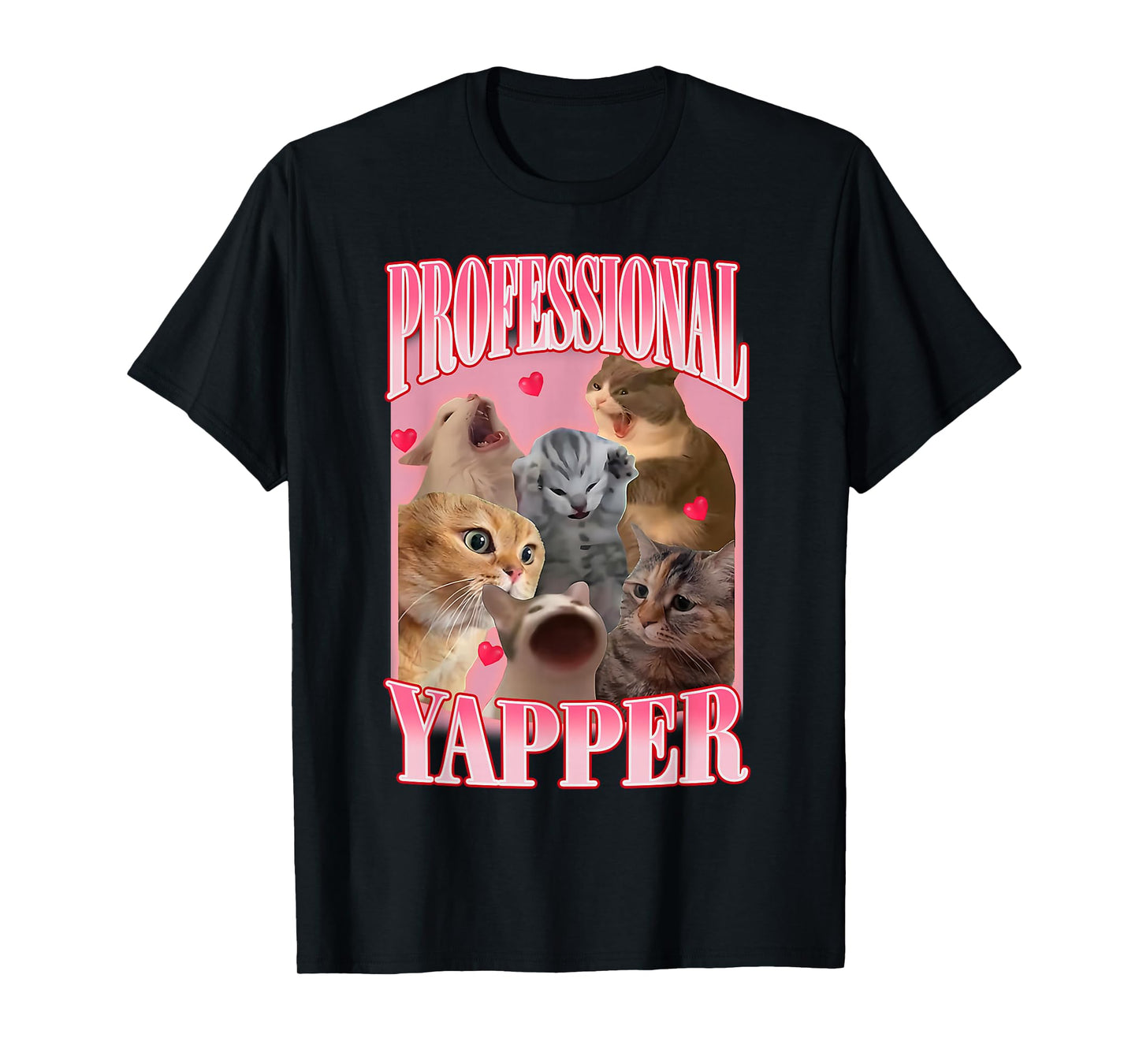 Professional Yapper Cat Funny Oddly Specific Dank Meme T-Shirt